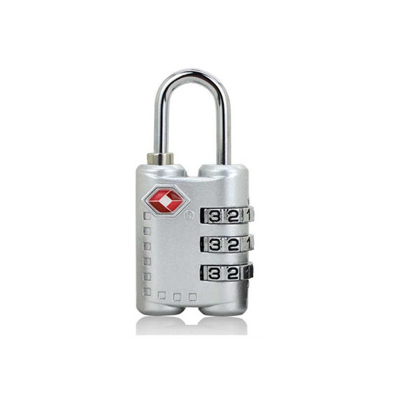 TSA Locks Smart Combination Lock For Travel Luggage Suitcase Anti-Theft Code Padlock Customs Password Lock: Silver