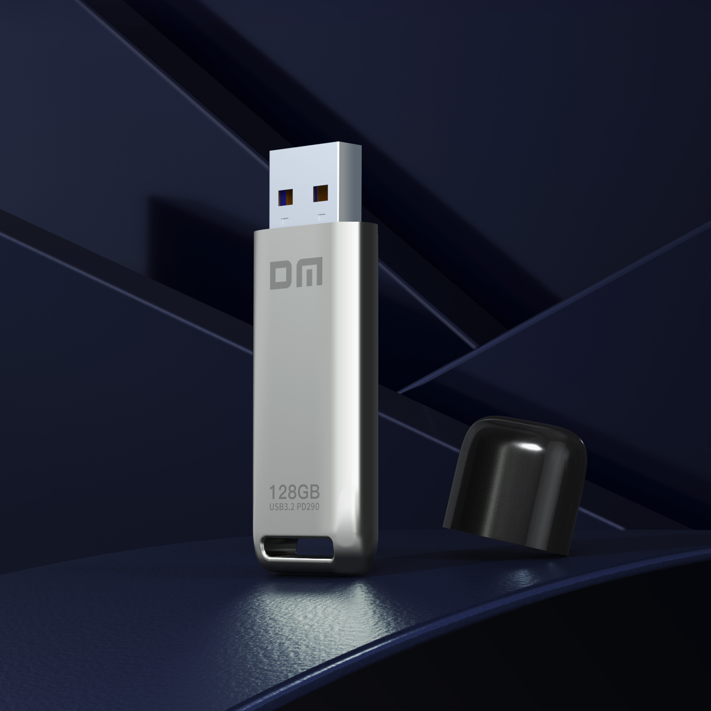 DM PD290 SuperSpeed USB3.2 Flash Drive - Shockproof Metal + PC Shell, Cross-Platform (Win/Mac/Linux)