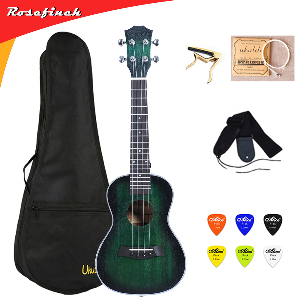 23 inch Ukulele 4 Strings Mini Guitar Mahogany Ukelele with Bag Capo String Strap Picks Hawaii Guitar UKU UK2329A