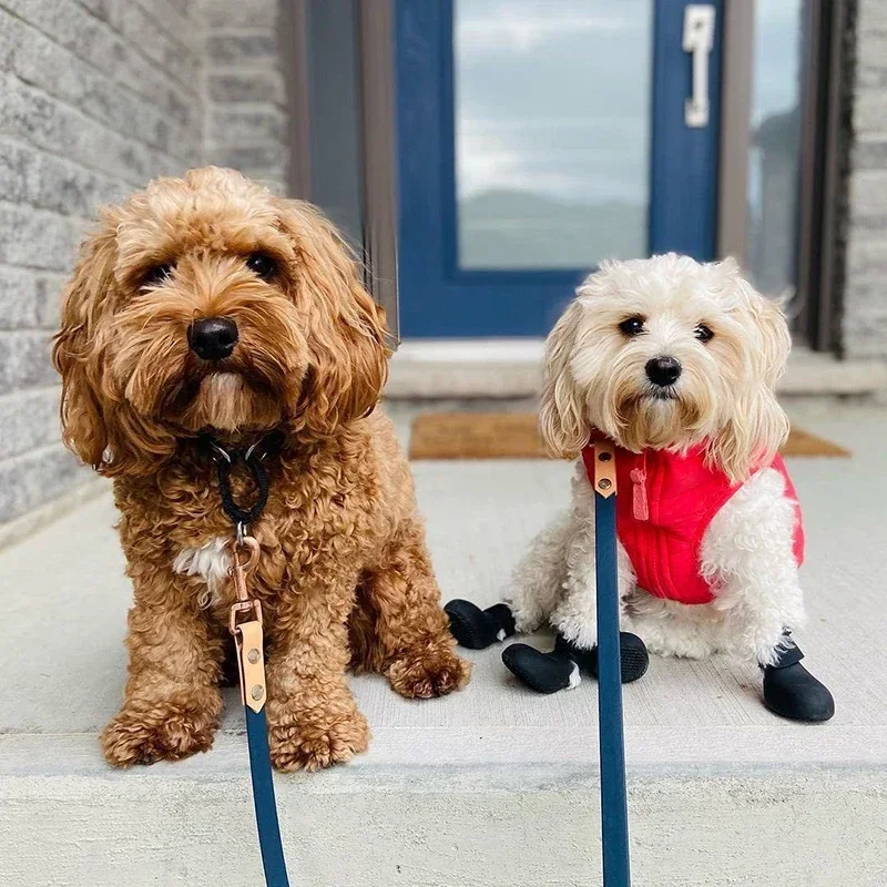 4 Uds. Zapatos de lluvia impermeables para Gato, Botas de lluvia antideslizantes de silicona para perros, botas de goma para exteriores para perros pequeños, medianos y grandes