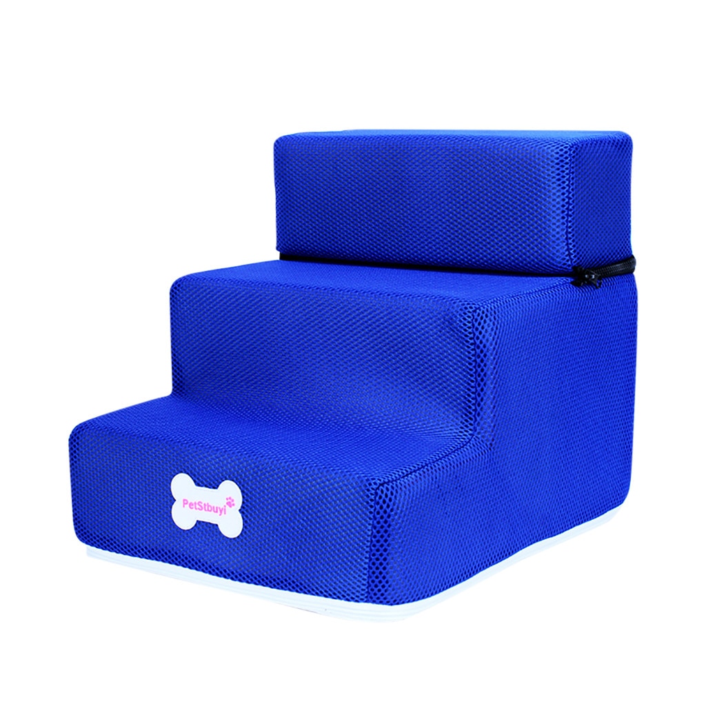 Pet Stairs Ladder Dog House Pet Bed Stairs Puppy Cat Bed Steps Mesh Foldable Detachable Pet Bed Pet Climbing Ladder Bed #T1G