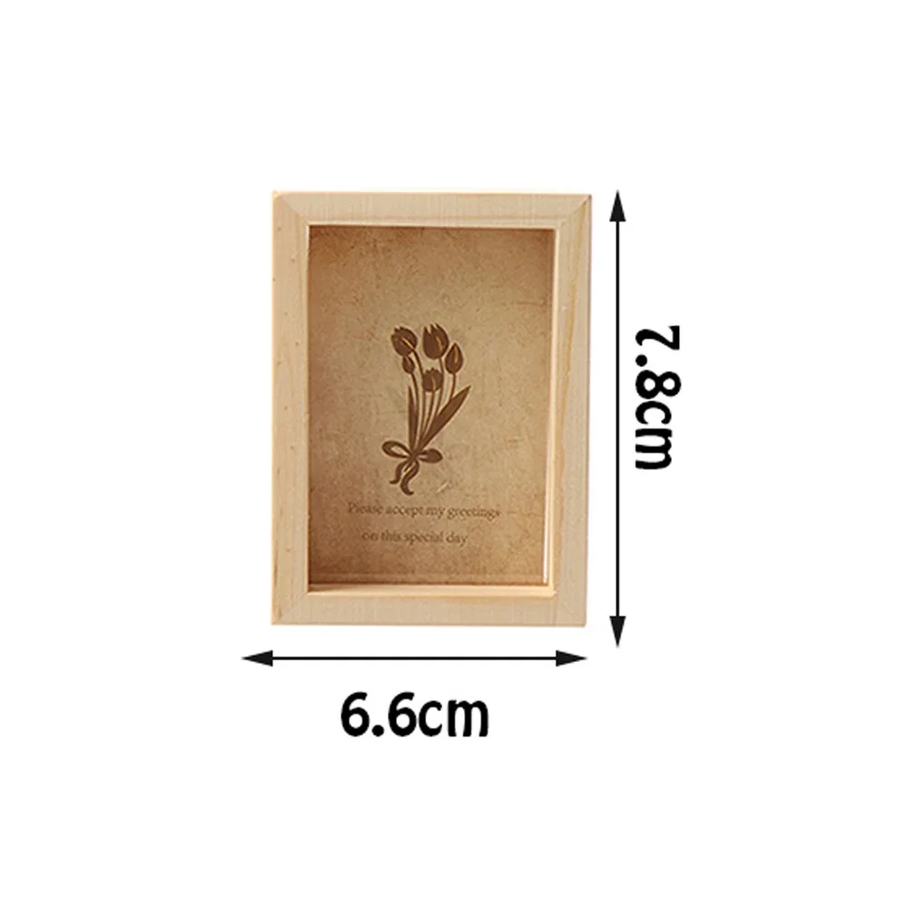 Marco de fotos Vintage de madera para decoración del hogar, Mini marcos de fotos, soporte para muestras de plantas, marco artesanal, decoración de boda: Style2-6.6x7.8cm