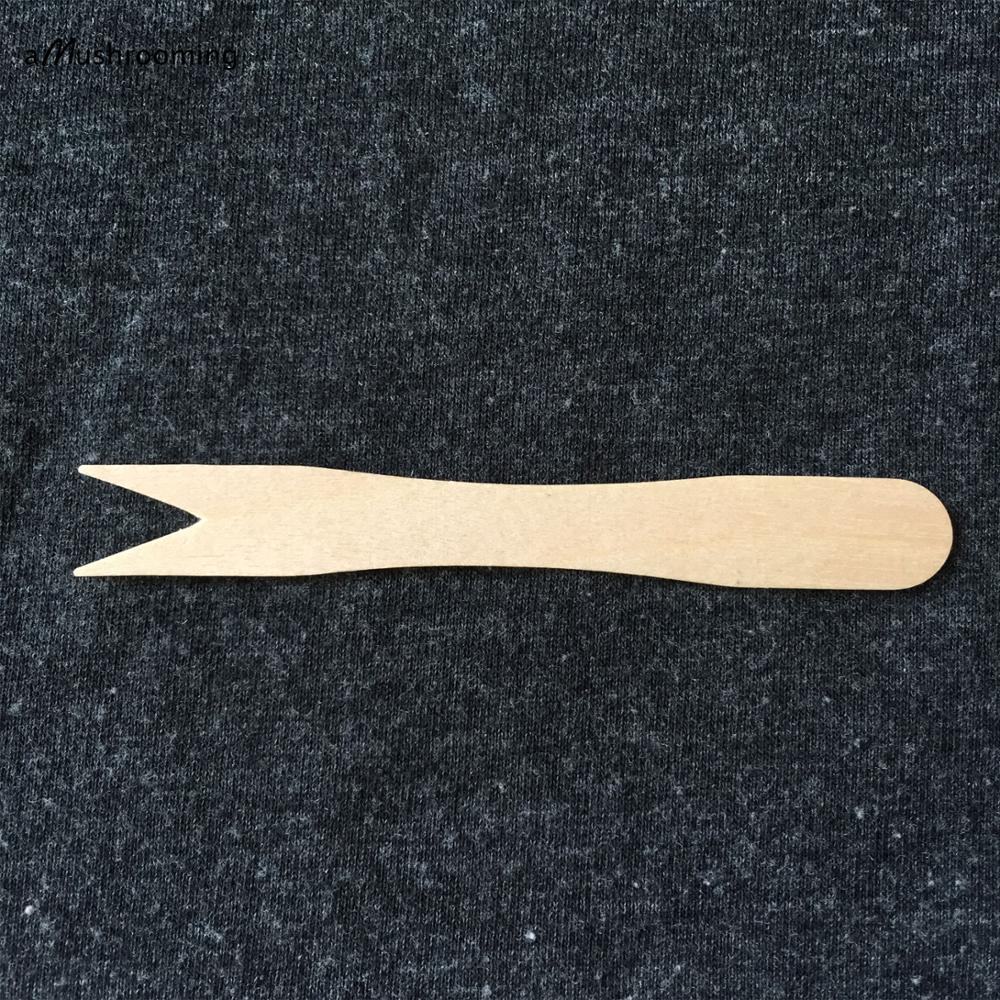 3.5" Wooden French Fry Forks 100ct, Two Prong Wood Fork, Mini Forks Chip Forks, Biodegradable Compostable Birchwood (100pcs/bag)