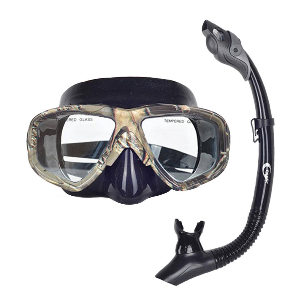 MagiDeal Dry Snorkel Scuba Diving Mask Set Diver Gear Goggles Breath Tube Underwater Sports Accessories