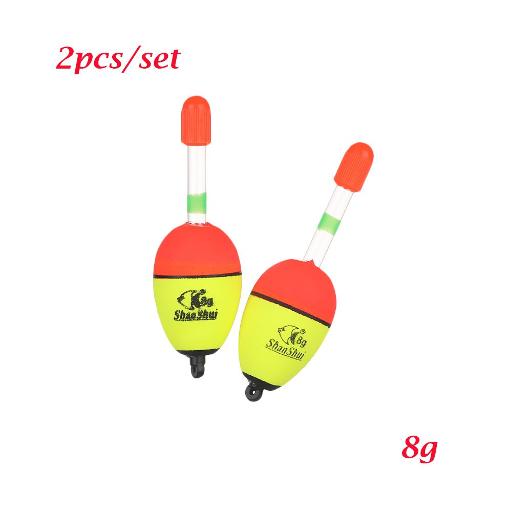 2pcs/set Luminous Floating Floats 5g/8g/10g/15g/20g/30g/40g/50g/60g/70g/80g Sea Rock Fishing Striking Hard Tail Belly Floats: 8g