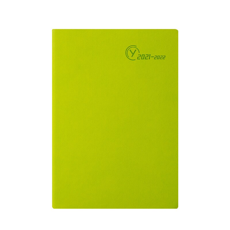 A5 5.5x8.3inch Soft Leather Agenda .1-2022.6 18 Months Planner Notebook Daily Weekly Monthly Plan Diary Journal Notebook