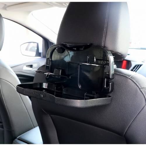 Support de verre accessoire IN-CAR-plateau Portable pliable pour dossier de siège de voiture