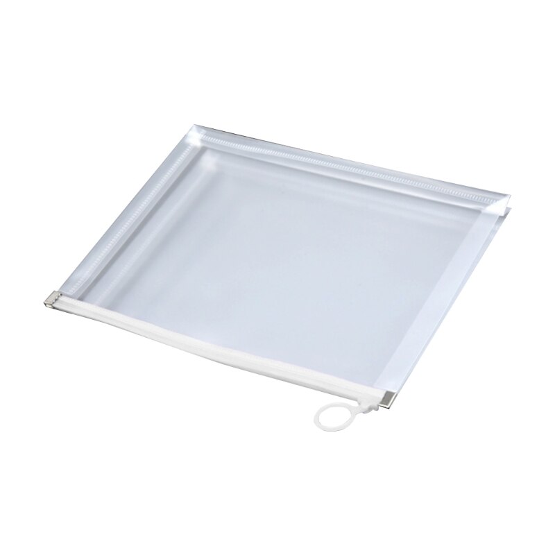 Multifunctional Transparent A4 A5 File Folder Document Bag Organizer Waterproof: White A5