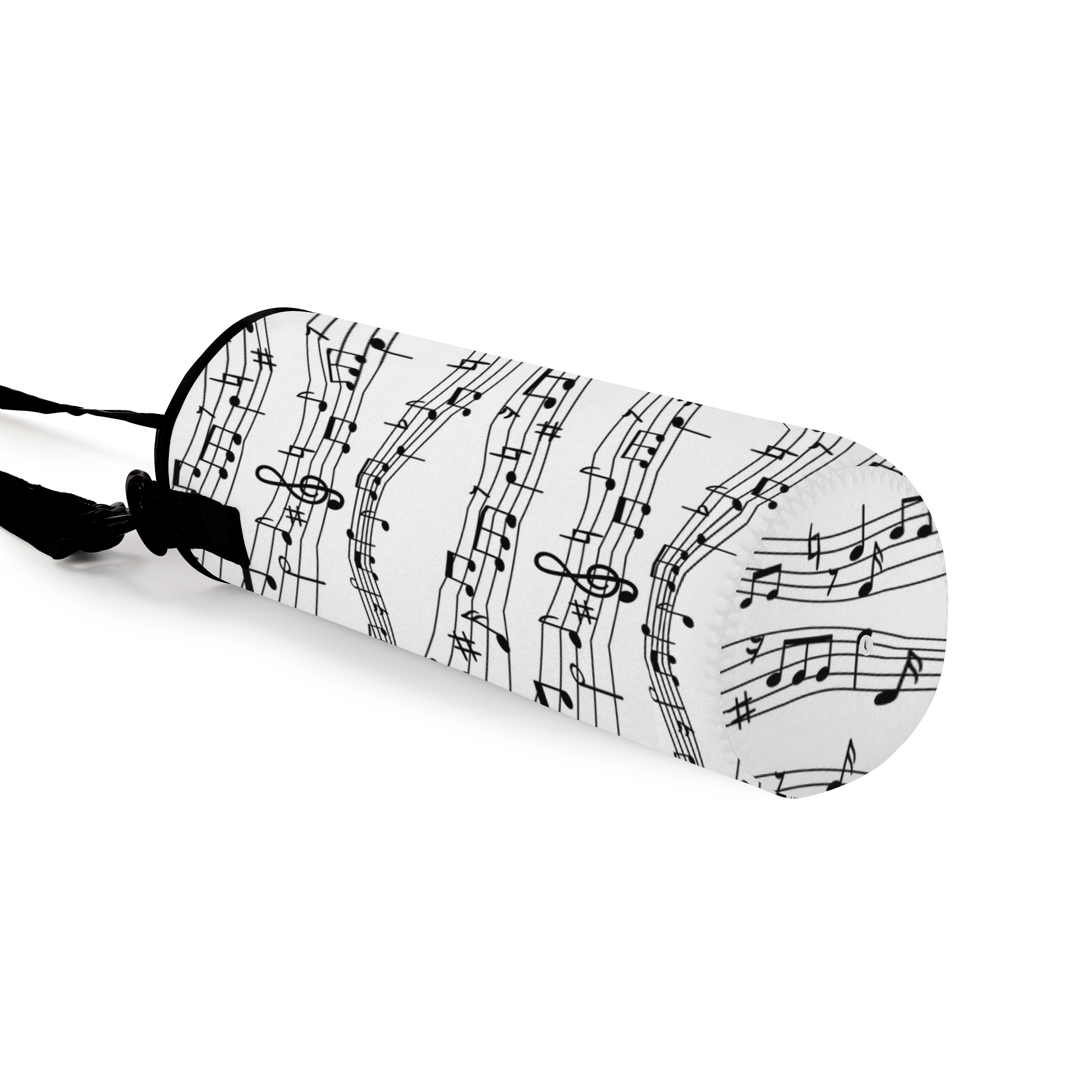 Music Notes 1000ML Water Bottle Cover Bag Pouch w/Strap Neoprene Water Bottle Carrier Insulated Bag Pouch Holder Shoulder Strap