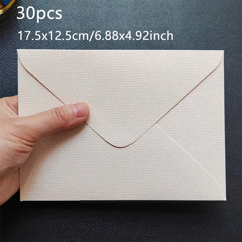 30 sztuk/partia koperty na zaproszenia ślubne biznes wysokiej jakości 250g 17.5x12.5cm tekstura papierowe artykuły papiernicze torba robić przechowywania: żółty