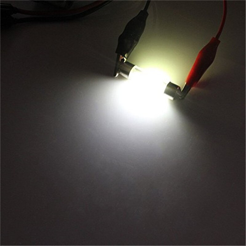 Bombilla LED para puerta de coche, luz de lectura, mapa, COB, 31mm, 36mm, 39mm, 12V, C5W, 41mm, cálido/Blanco/azul, 10 unids/lote
