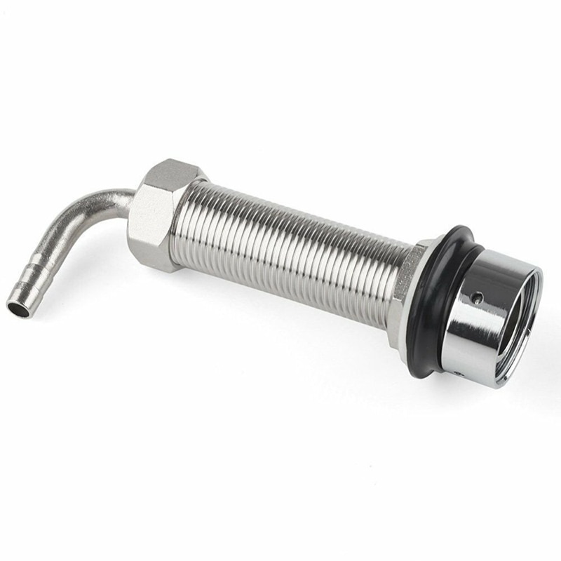 92.5mm Stainless Steel Elbow Shank Beer Tap Draft Beer Faucet Accessories with Diameter 8mm for Beer Keg: Default Title