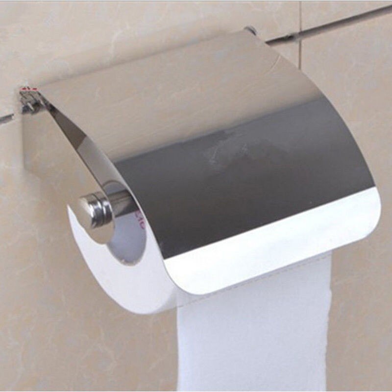 Badeværelse toiletrulle papirholder vægbeslag rustfrit stål badeværelse wc papirholder tissue kasser badeværelse opbevaring tilbehør