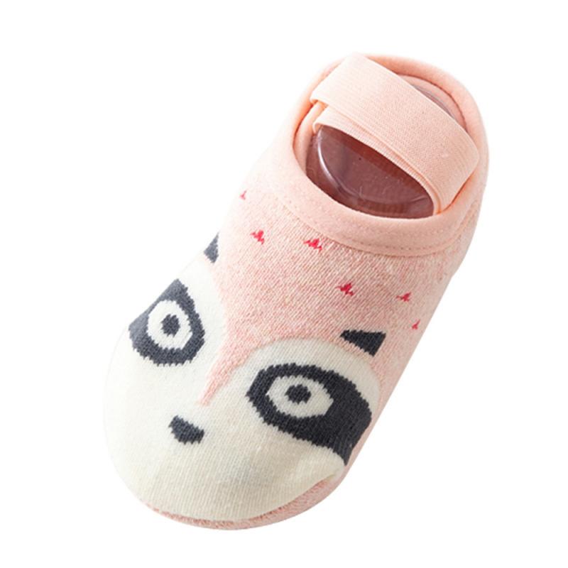 Calcetines antideslizantes para bebé, medias de algodón con estampado de zorro y Animal de dibujos animados, para recién nacido