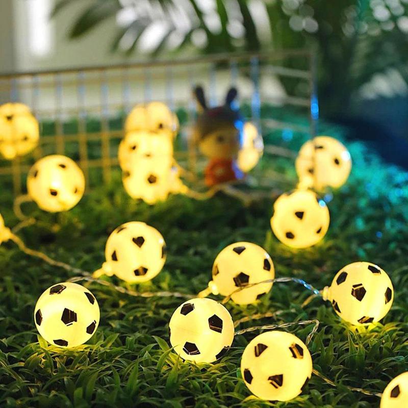 10/20 Leds Voetbal String Lights Voetbal Night Party Licht Slaapkamer Xmas Slingers Decor Lights 150/300Cm kids B5G8