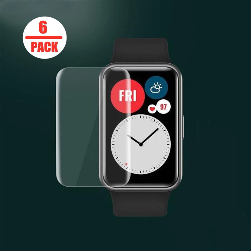 6Pcs Soft Tpu Hd Clear Protective Film Voor Huawei Honor Es Smart Horloge Es/Fit Full Screen Protector cover Voor Huawei Horloge Fit