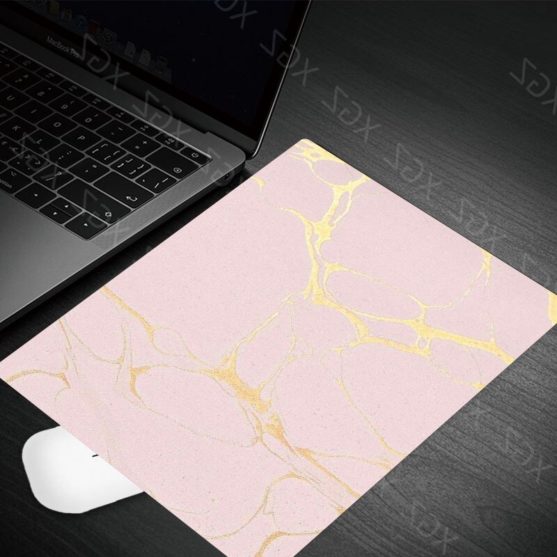 Yzuoan Products Black White Pink Marble Office Mice Gamer Soft Mouse Pad Small Size for 180*220*2mm Gaming Mousepads: 22x18-6