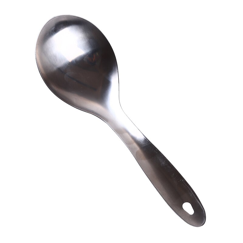 Cuchara de servicio de sopa de arroz grande de acero inoxidable duradero de , sartén antiadherente, herramienta de cocina, vajilla de cocina, cucharas