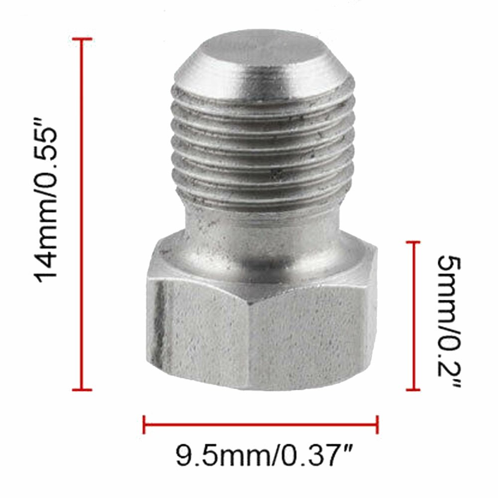 Silver Injector Plug 8 * 6 * 1cm 4Pcs 9.5mm Oil Squirter Set B16A B18C