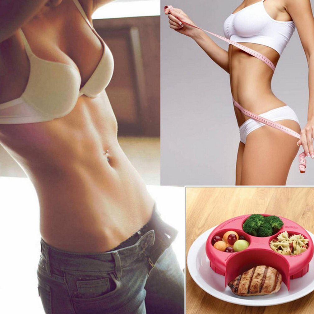 Portable Meal Measure Portion Control Plate Lose Weight Tool Food Portion Control Kitchen Meal Portion Plate Diet Control