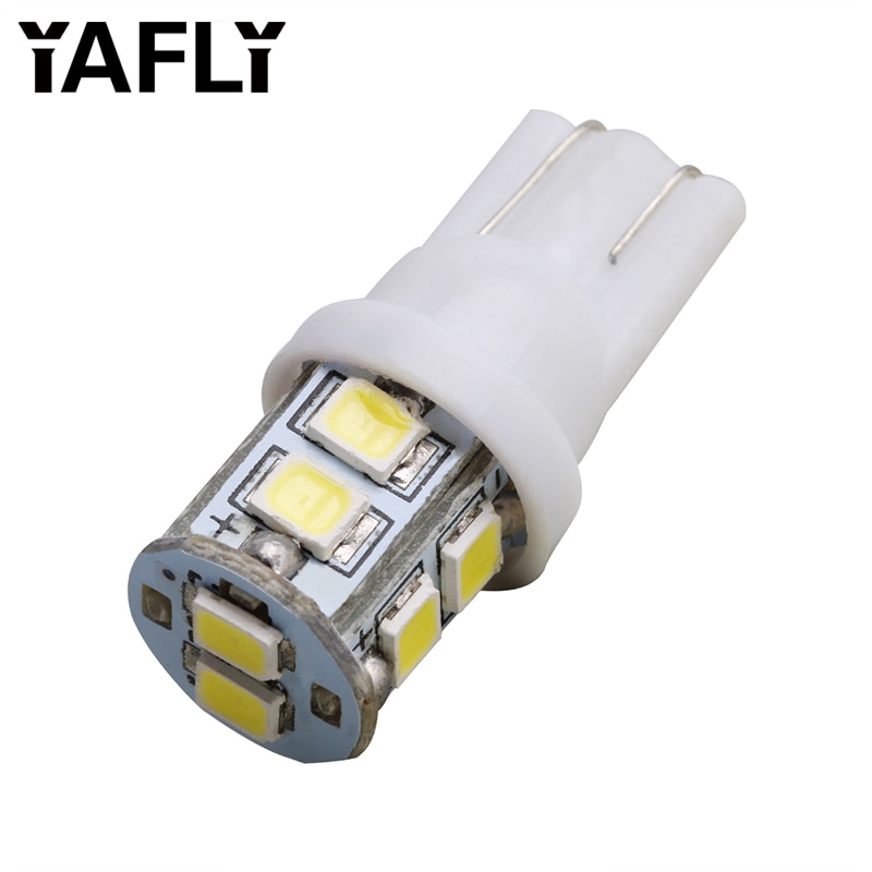 Yafly T10 Canbus Auto Wedge W5W Led T 10 Voor Auto Gloeilampen 192 168 194 2825 158 10smd Lamp klaring Interieur Leds Witte Lamp