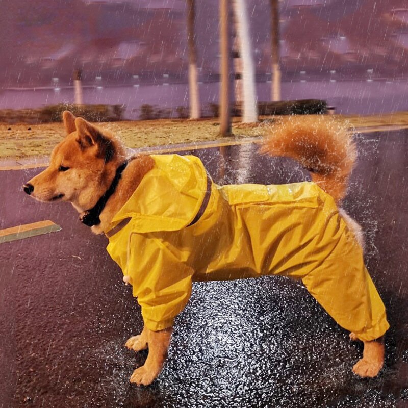 Mono impermeable para perros, abrigo de lluvia para mascotas, chaqueta impermeable para Labrador, Golden Retriever