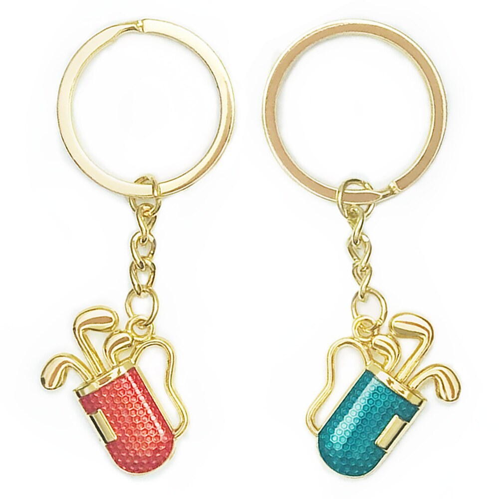 Porte-clés de sac de Golf en alliage 1 pièce, artisanal pour garçon et fille, porte-clés de téléphone, de voiture, de Club, en métal
