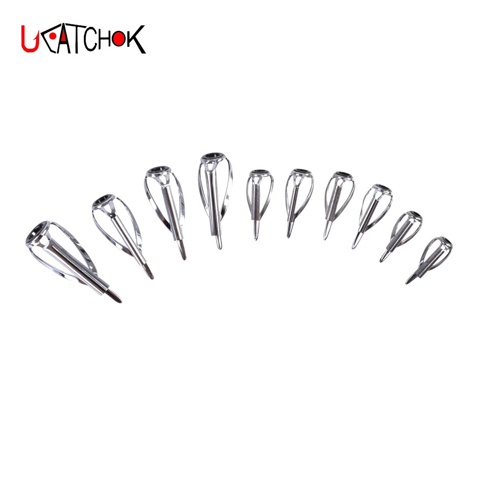 10 st/kit sic cr toppstyrningsfäste anti-vindande förbättrad version spöring återmontera reparationsguide byte av fiskespö tillbehör