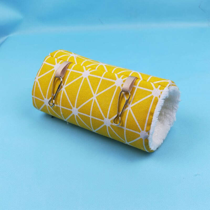 Cage d&#39;hiver pour Hamster, accessoires de cochon d&#39;inde, nid d&#39;animaux, lit suspendu, Tunnel pour Hamsters: Yellow Grid M