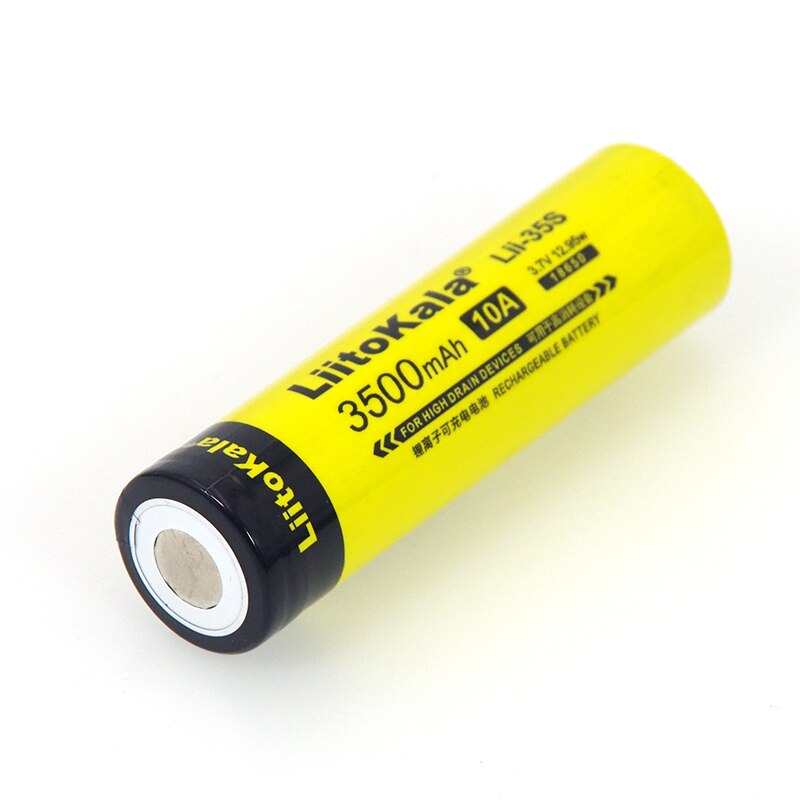 LiitoKala 18650 Battery Lii-35S 3.7V Li-ion 3500mAh 10A discharge Power ...