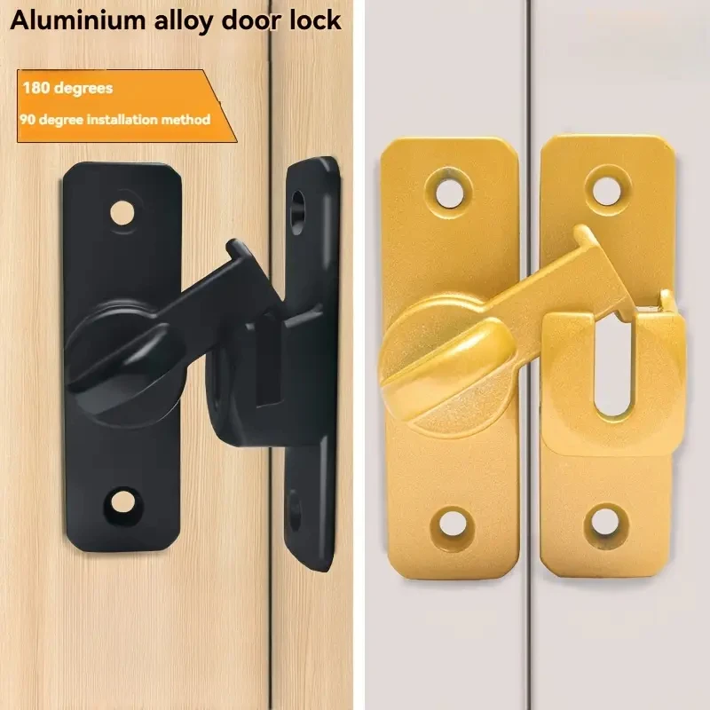 Aluminum Alloy Flip Gate Latch Lock for Outdoor Wooden Fence / Swing Heavy Duty Aluminum Alloy Door Latch No-Punch Door Bolt