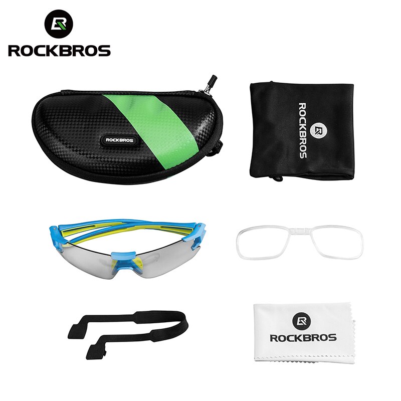 ROCKBROS Radfahren Photochrome Gläser UV400 Im Freien Sport Sonnenbrille Fahrrad Herren Rahmenlose Brille Technische Brillen