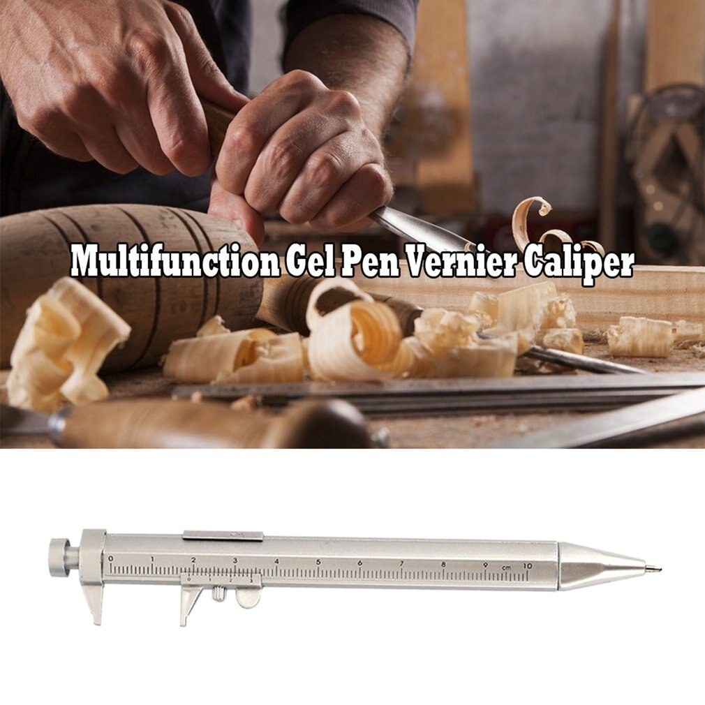 Bolígrafo de tinta de Gel multifunción, calibrador Vernier, bolígrafo de papelería, punta de bola, 0,5mm,
