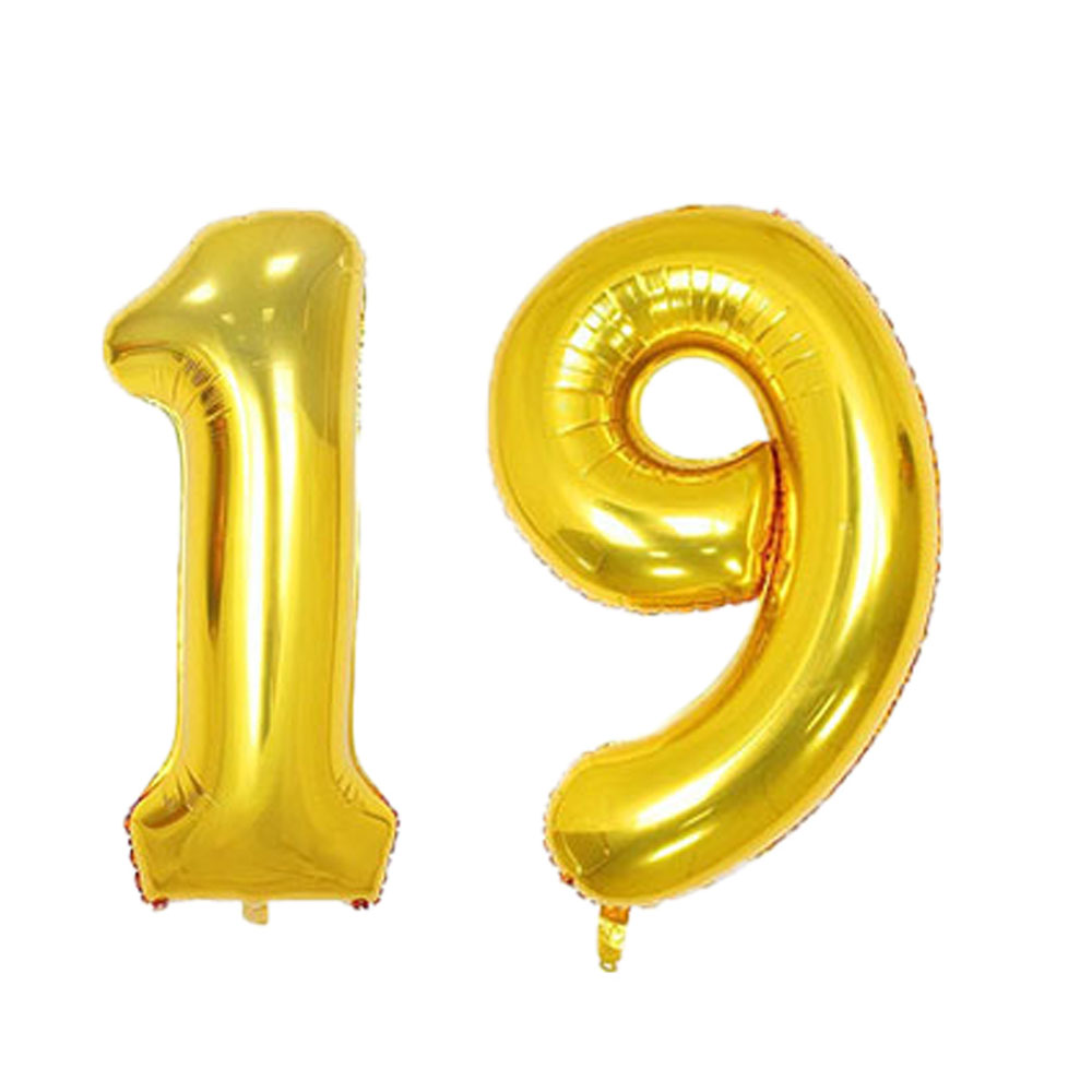 40 pulgadas 10 11 12 13 14 15 16 17 18 19 Globo Oro rosa Plata 10.o 11.o 12 13 14o 15o Decoración de de cumpleaños Globos: Amarillo fluorescente