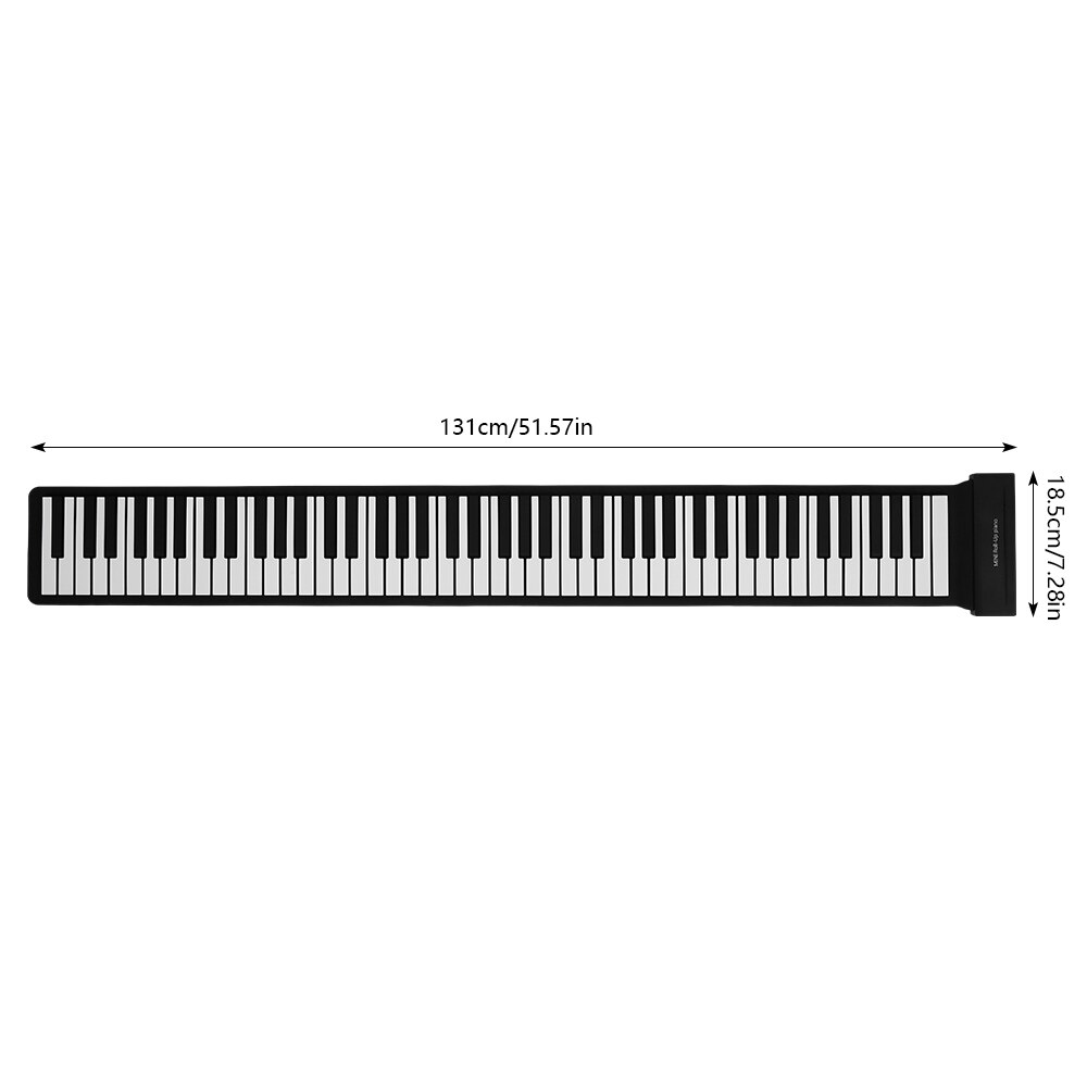 Bærbar 88 tangenter fleksibel roll up piano sammenleggbar elektronisk keyboard usb oppladbart elektronisk piano keyboard orgel