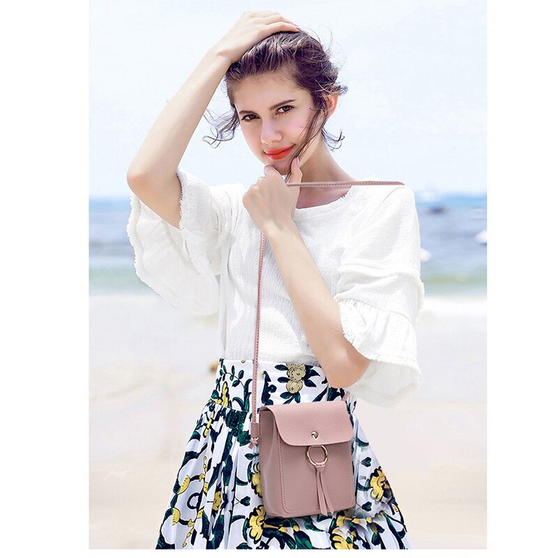 Kleine lederen schoudertas voor vrouwen mode vrouwelijke telefoon purse mini crossbody messenger bags pouch voor dames meisjes