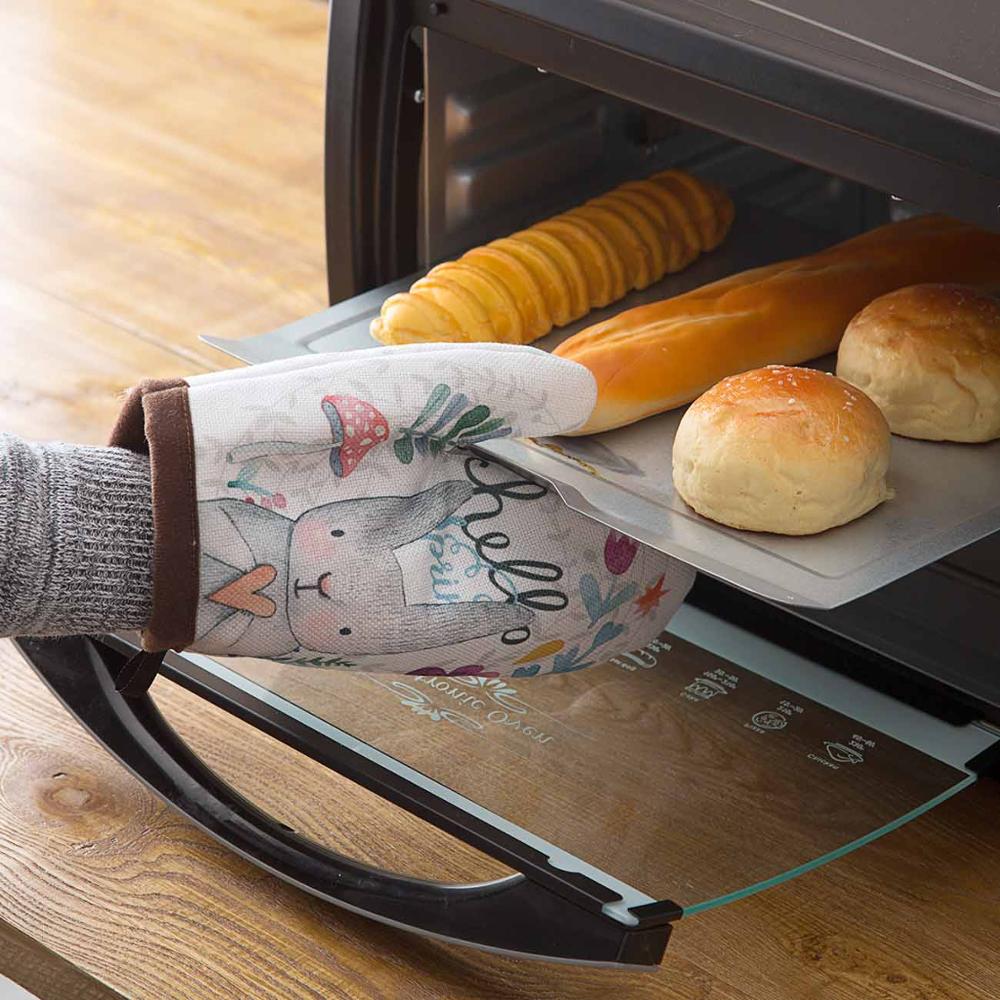 1Pc Ovenwanten Keuken Koken Magnetron Handschoenen Pannenlap Hittebestendige Mitts Koken BBQ Handschoenen Pannenlap Keuken Handschoenen