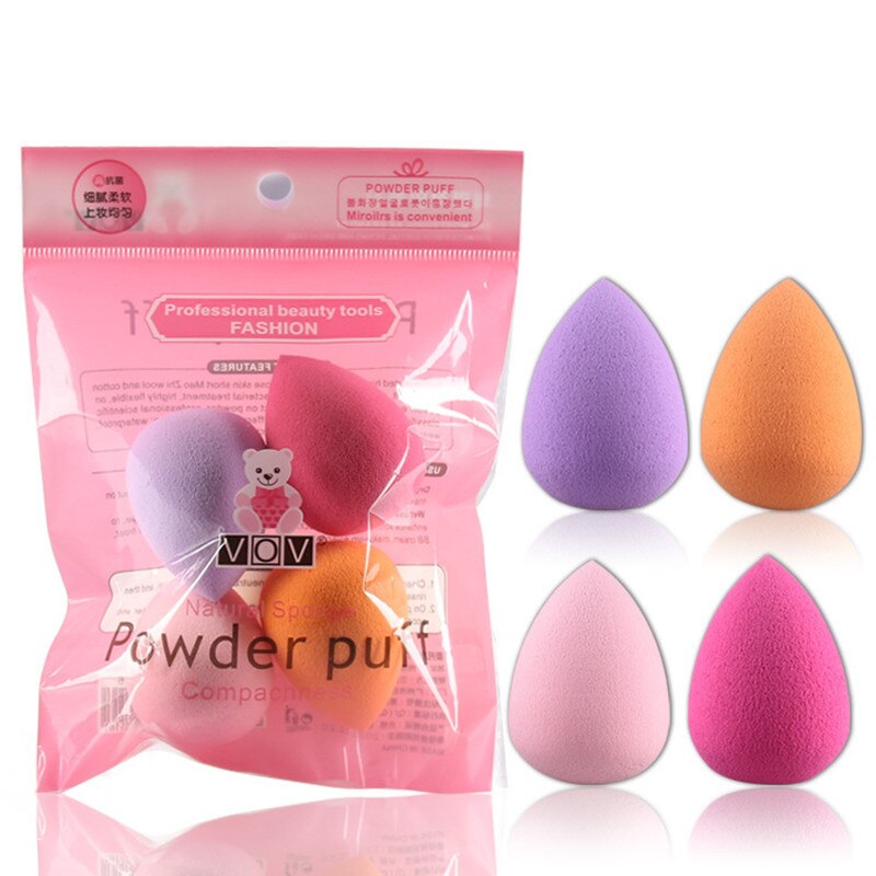 4 Stk/zak Makeup Puff Mini Make Blender Puff Water Kalebas Vorm Cosmetica Bladerdeeg Soft Make Tool Meisjes Beauty Accessoires