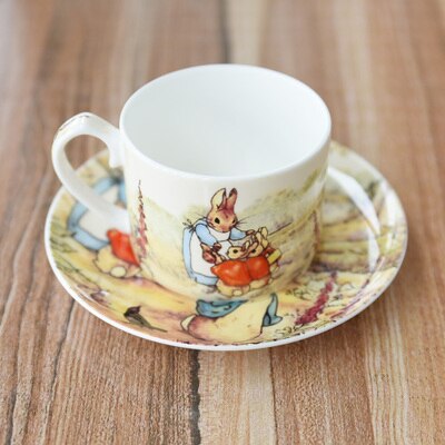 Bone china kaffekop og underkop engelsk eftermiddagste sæt rød te kop dessert ideer: Stil c