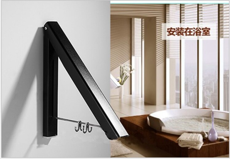 Retractable Hanger, Wall-Mount Folding Hanger, Drying Rack, Waterproof Indoor Outdoor Save Room Hook: C