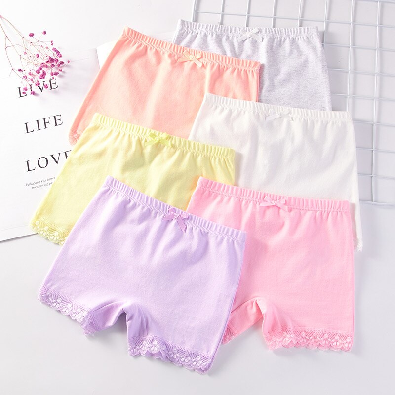 2 pz/lotto cotone bambini biancheria intima mutandine pizzo pantaloni di sicurezza pantaloncini per bambini vestiti delle ragazze del bambino 2-10Y