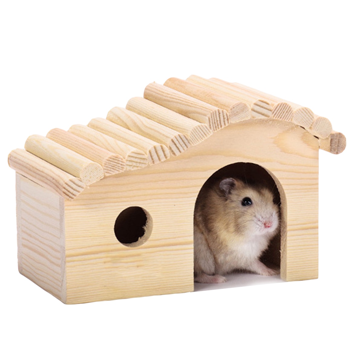 Hamster Arch House Small Animal Wooden House Hamster Hideout Hut Suitable For Mouse And Hamster