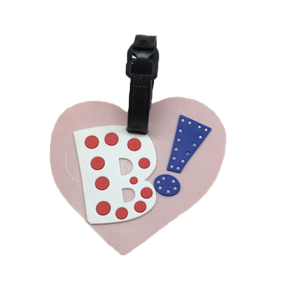 Letter Travel Accessories Luggage Tag Cartoon Silica Gel Suitcase ID Address Holder Baggage Boarding Tag Portable Label: style 02