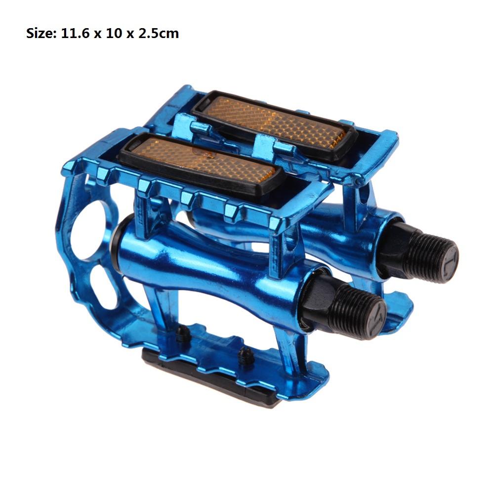 1 par BMX MTB aleación de aluminio bicicleta de montaña ciclismo 9/16 "pedales planos bicicleta de pedales accesorios piezas de bicicleta