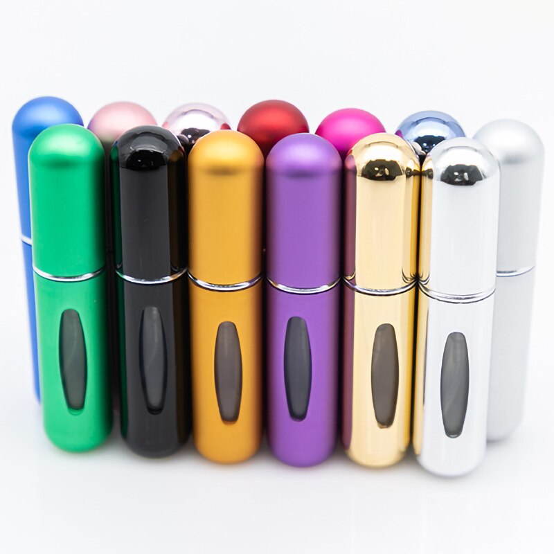 Mini bouteille de parfum Portable rechargeable de 5ml avec pompe à parfum en aérosol, conteneurs cosmétiques vides, atomiseur en voyage, 5/10/20/50 pièces