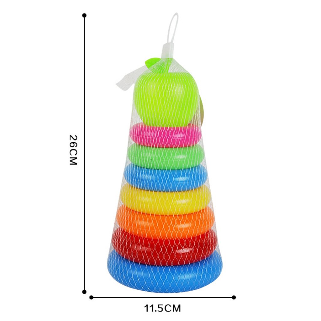 Plastic Stacking Rings Bath Toy Set Baby's Developmental Toy Birthday