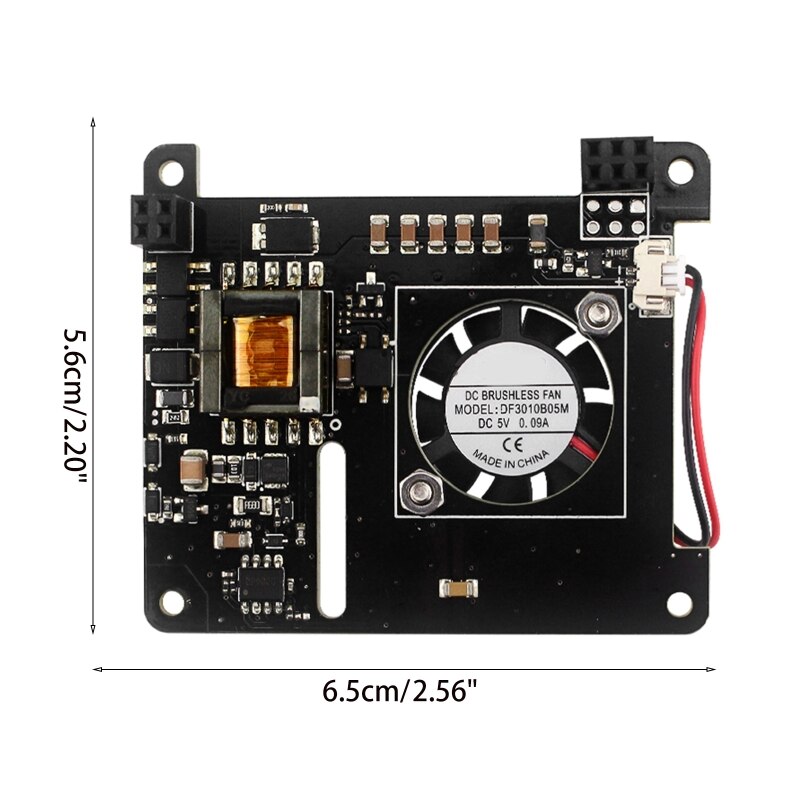 POE HAT para Raspberry Pi Power sobre Gigabit Ethernet Hat pantalla OLED para Raspberry Pi 3b +/4b, compatible con 802.3af