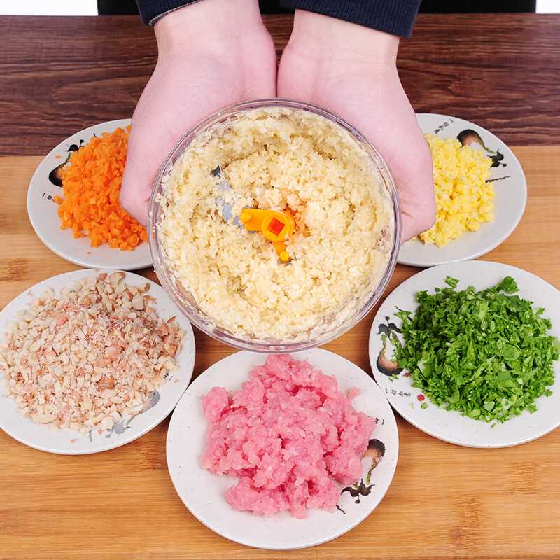 cortador de ajo de trituradora de frutas y verduras trituradora de carne manual 4 colores seleccionados
