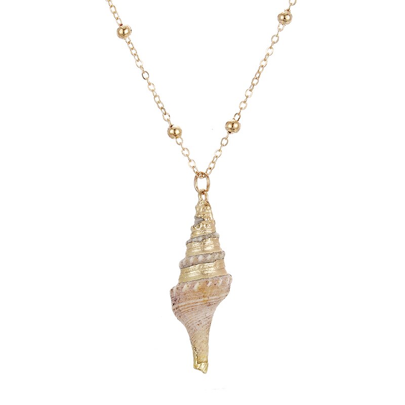 Boho Conch Zeeschelp Ketting voor Vrouwen Mode Gouden Ketting Choker Natuurlijke Shell Hanger Porceleinslak Ketting Vrouwelijke Zomer Sieraden: Style 11