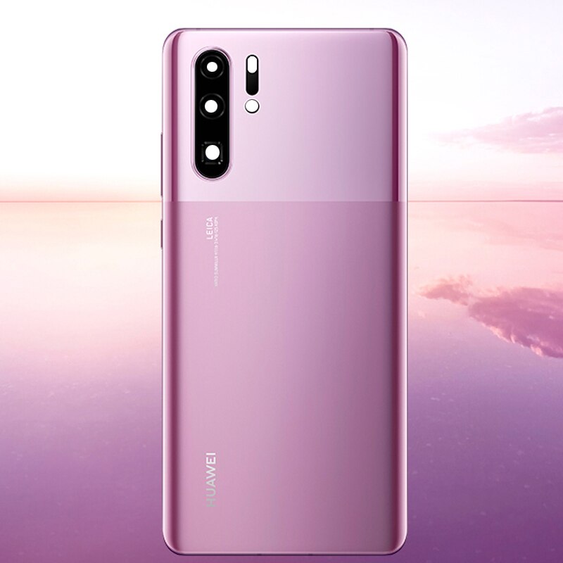 Originale Parti di Riparazione dell'alloggiamento Della Parte Posteriore per HUAWEI P30 pro Della Copertura Posteriore Della Batteria di Vetro con la Macchina Fotografica lente adesivo etichetta: Misty lavanda